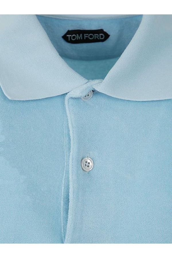 Tom Ford o1w1db10525 JPS003 Polo Shirt in Light Blue Size US S / EU 44-46 / 1 - 3 Thumbnail