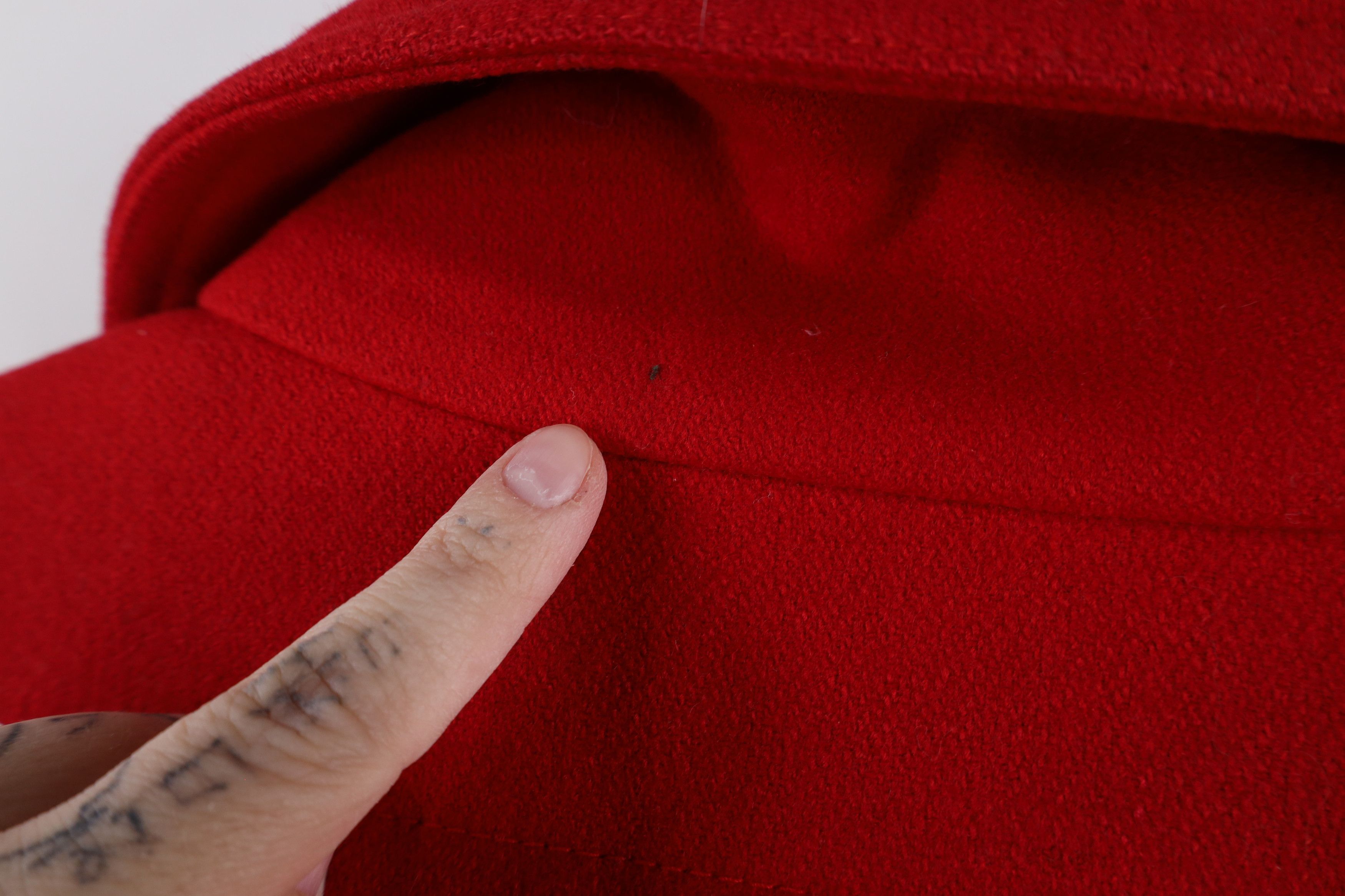 Vintage Vintage 90s Streetwear Wool Cafe Racer Bomber Jacket Red Size US L / EU 52-54 / 3 - 14 Thumbnail