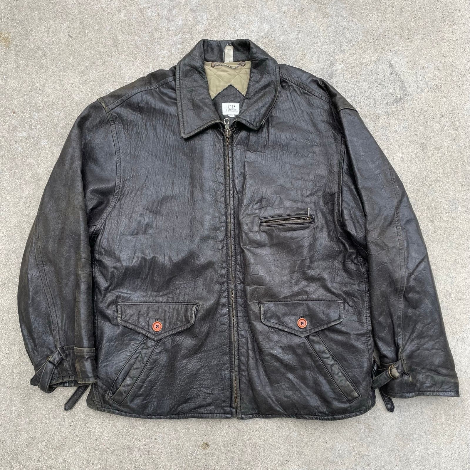C.P. Company C.P. Company Massimo Osti Pelle Leather Jacket Black Mens L Size US L / EU 52-54 / 3 - 1 Thumbnail