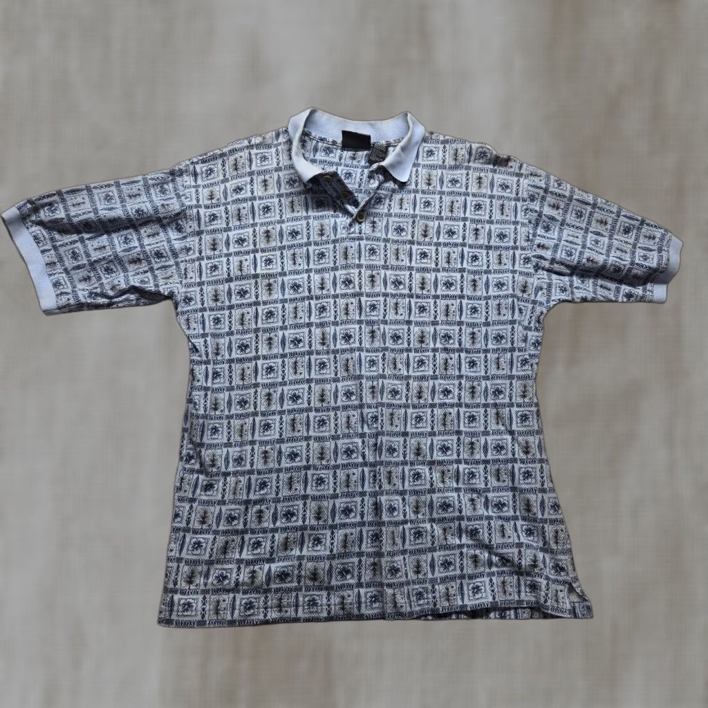 Vintage VINTAGE OP Polo Shirt Men Adult L Blue Tropical Hawaiian Short Sleeve Shirt Op Polo L Blue Tropical Hawaiian 90s Aloha Mens Size US L / EU 52-54 / 3 - 1 Thumbnail