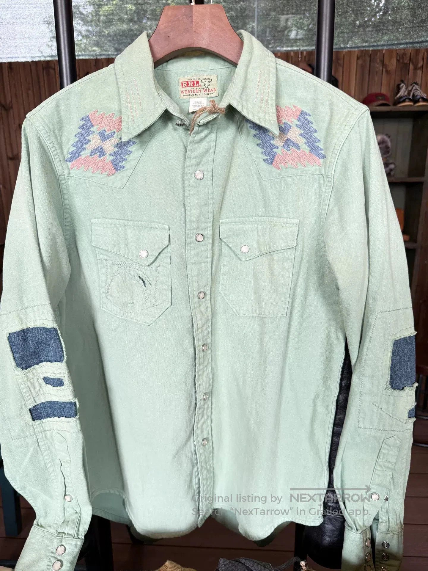 RRL Ralph Lauren RRL Western Denim Shirt. Size US M / EU 48-50 / 2 - 1 Thumbnail