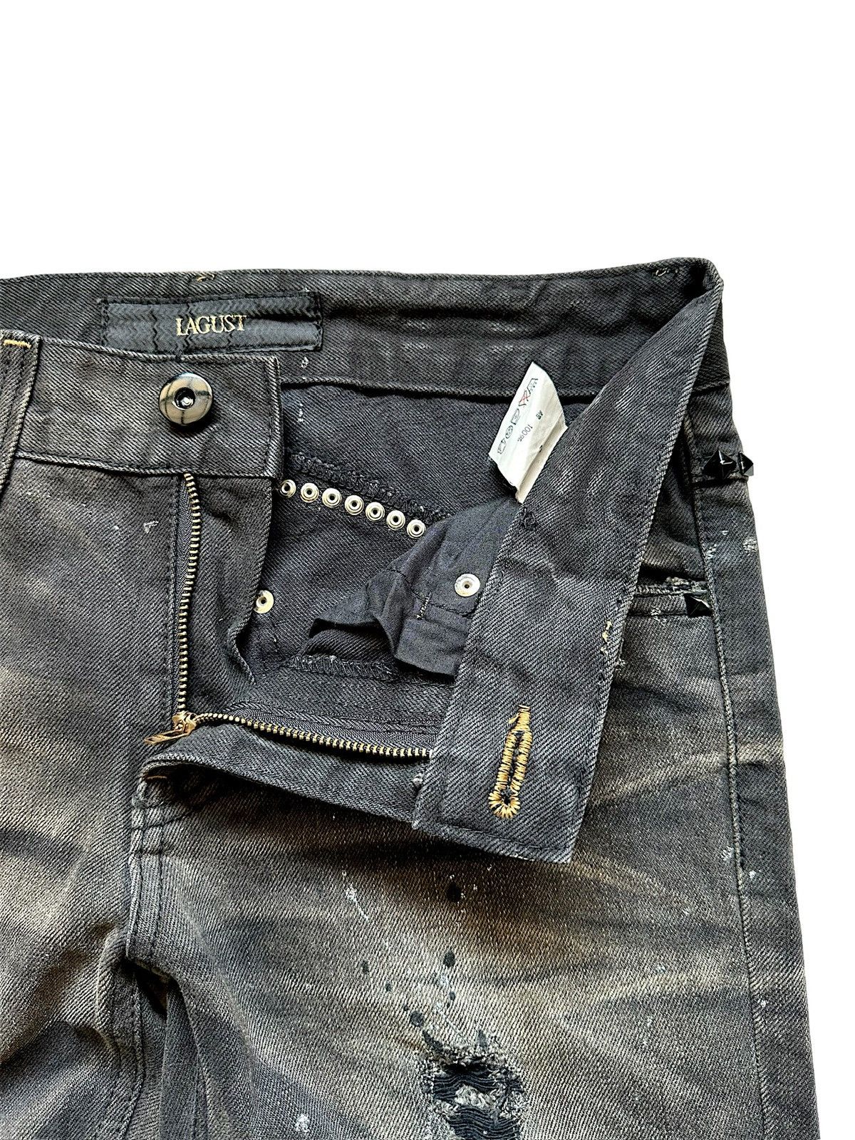 Yasuyuki Ishii 00’s LAGUST dusty studded gothic denim jeans Size US 30 / EU 46 - 9 Thumbnail