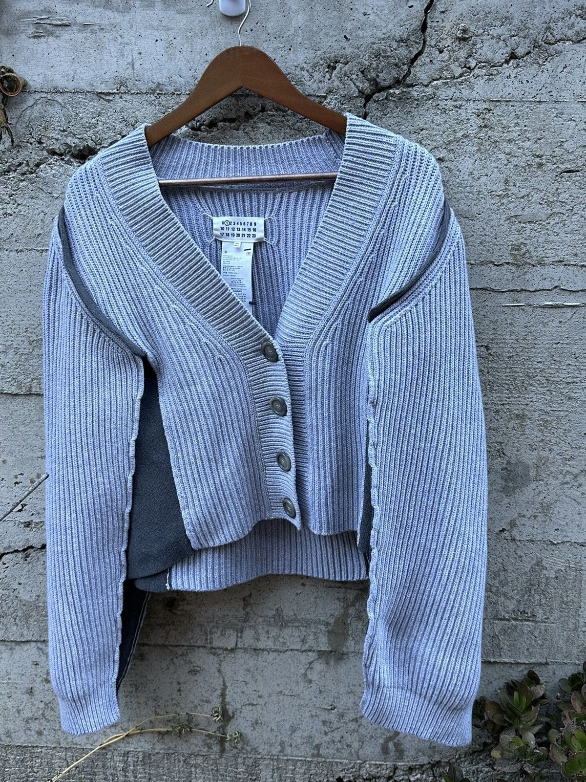 Maison Margiela RARE GRAIL Maison Margiela double panel stitched cardigan Size US M / EU 48-50 / 2 - 4 Thumbnail