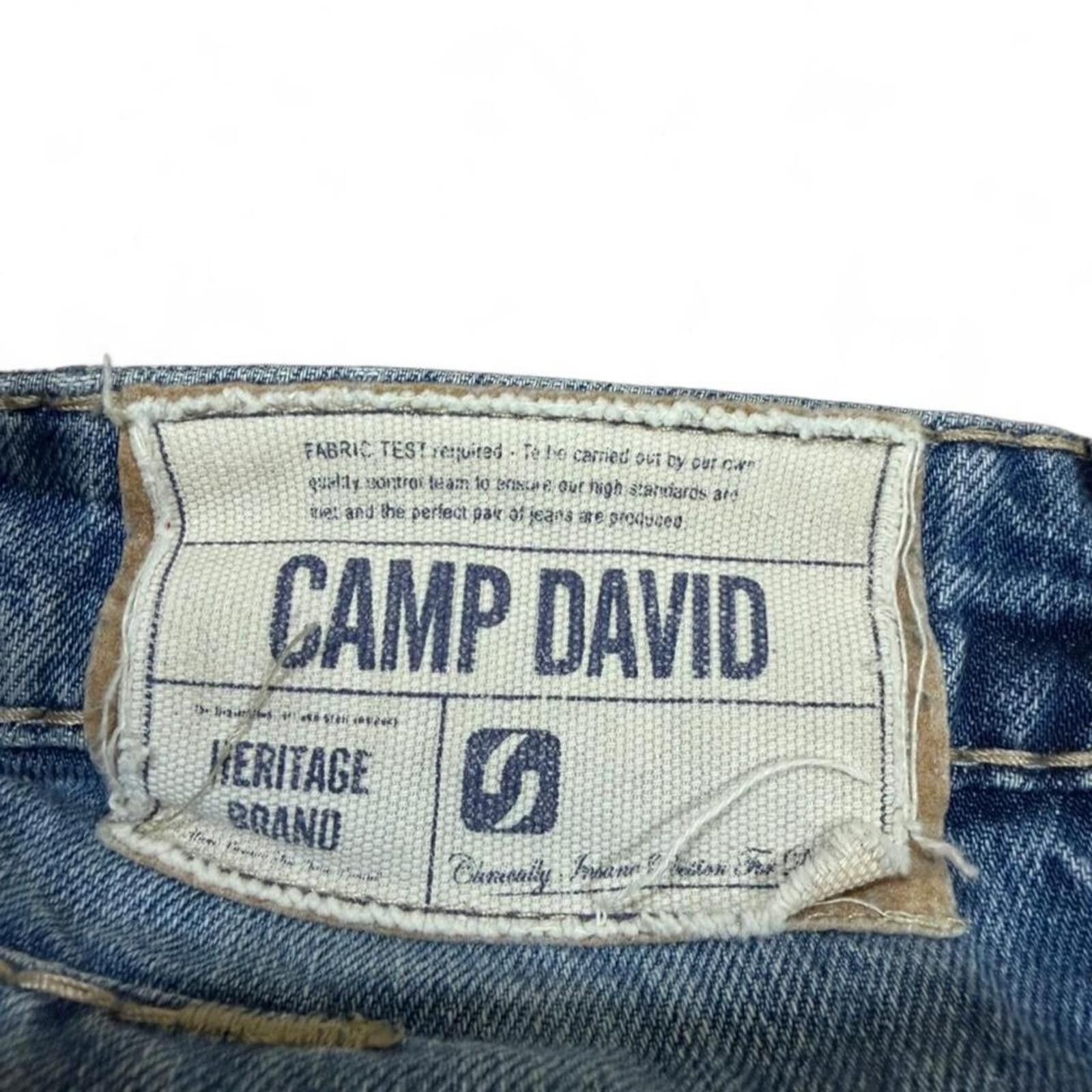 True Religion Camp David denim jeans with iconic embroidered back design. Size US 33 - 5 Thumbnail