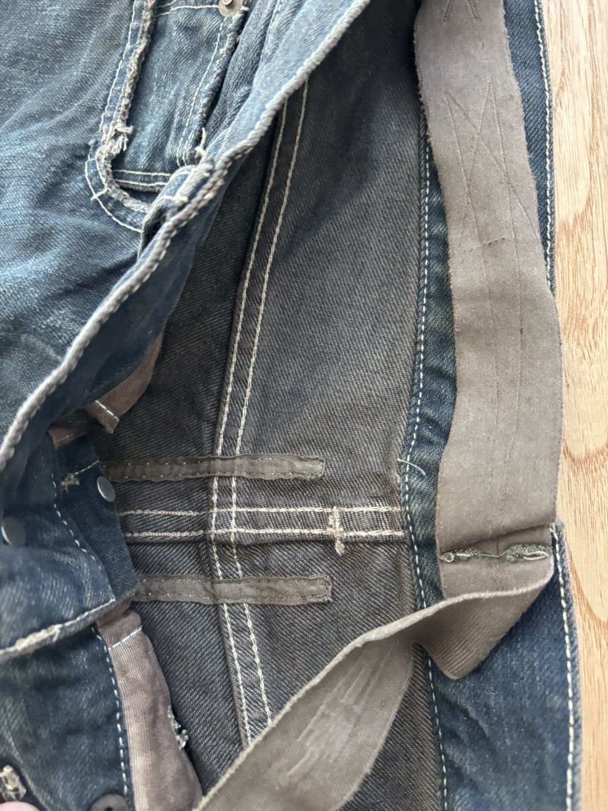 Rick Owens Drkshdw Waxed Berlin Cut Jeans Size US 32 / EU 48 - 3 Thumbnail