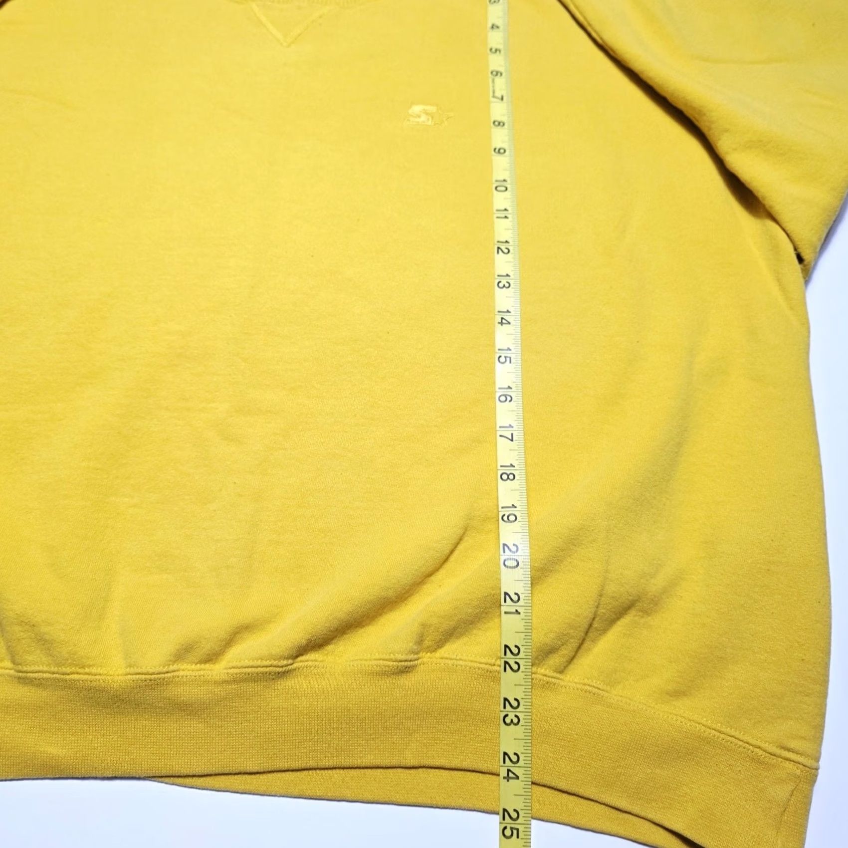 Starter VINTAGE Starter Sweatshirt XL Yellow Heavyweight Crewneck Pullover Embroidered Logo Mens Size US XL / EU 56 / 4 - 5 Thumbnail