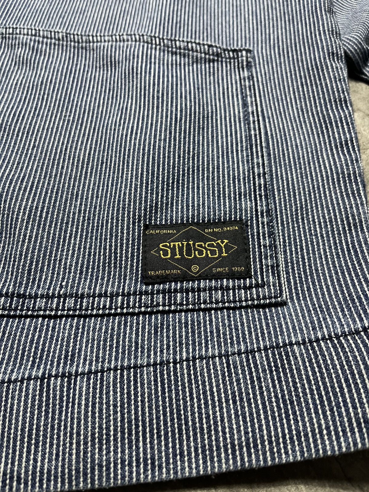 Stussy Stussy Vintage 90s Cropped Striped Embroidered Big Logo Y2K Size US S / EU 44-46 / 1 - 6 Thumbnail