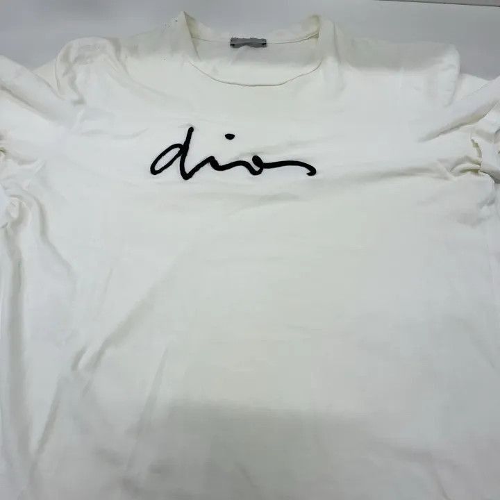Other Dior Logo Embroidered T-Shirt in White 0079-2507 Size S / US 4 / IT 40 - 6 Thumbnail