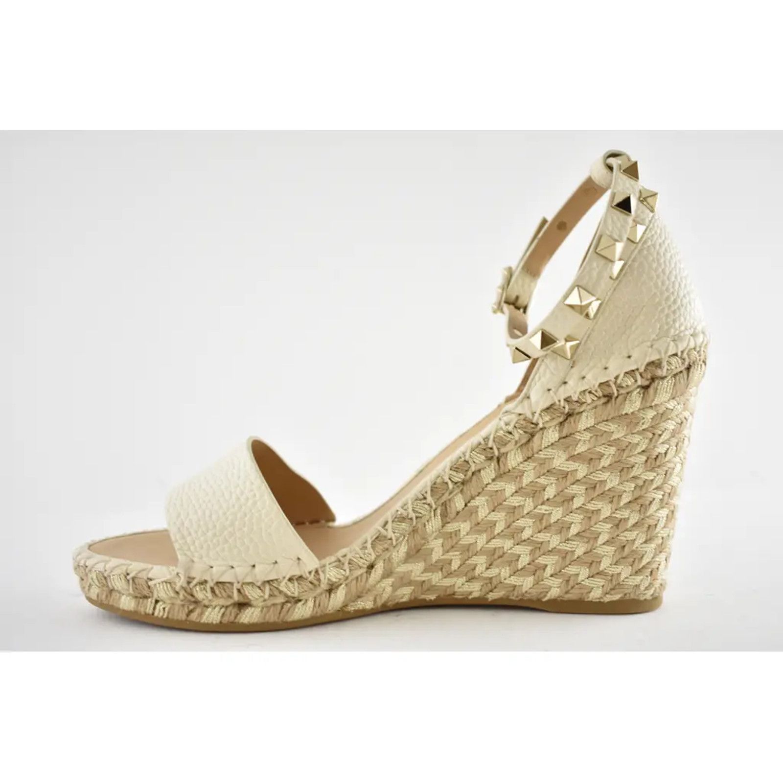 Valentino Rockstud Ankle Strap Platform Wedge Sandal Heel 41 Size US 11 / IT 41 - 8 Thumbnail