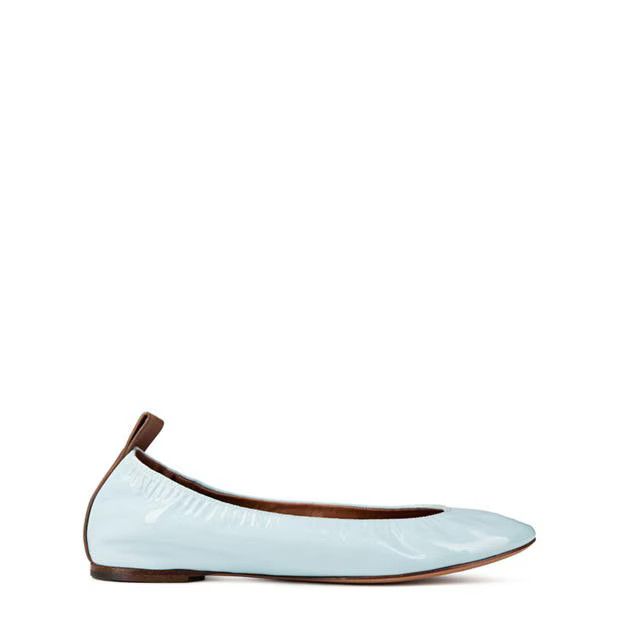 Lanvin o1g2r1mq1024 Leather Ballet Flats in Light Blue & Brown Size US 10 / IT 40 - 1 Thumbnail