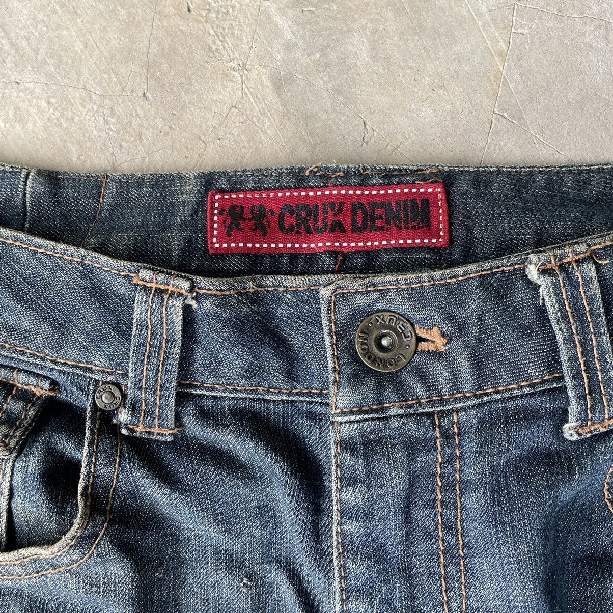 Southpole Y2K CRUX DENIM BAGGY BUCKLE DISTRESSED JEANS LONDON FLAG Size US 32 / EU 48 - 5 Thumbnail