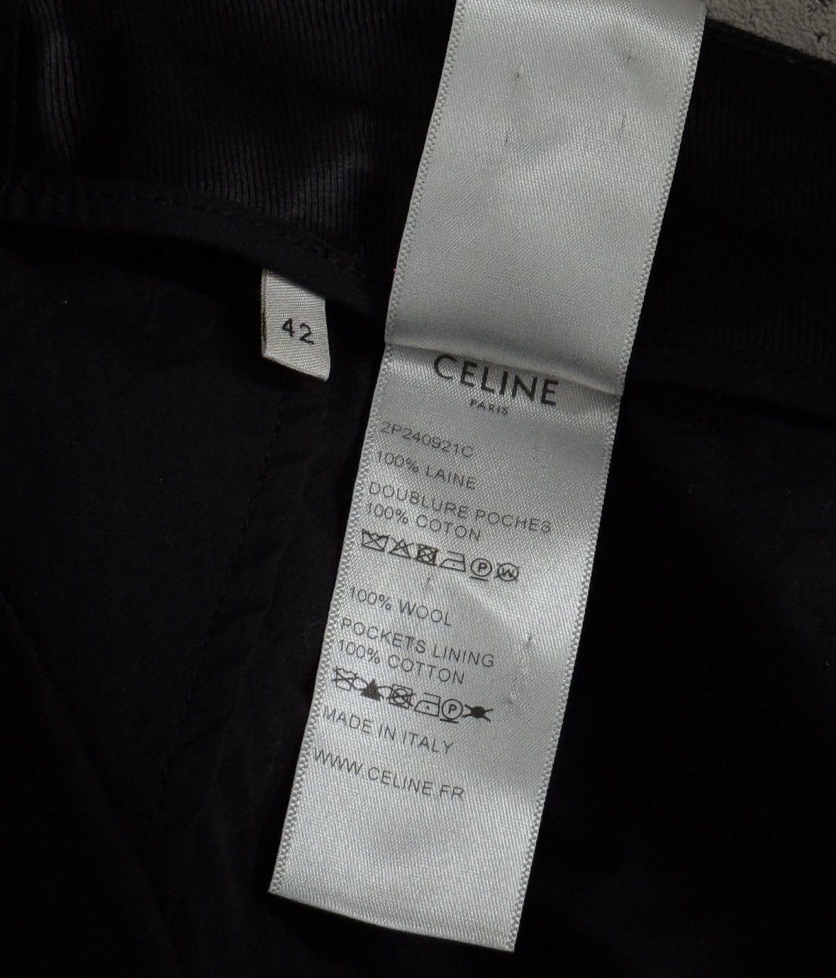 Celine Céline by Hedi Slimane Wool Carot Pants SS23 Size US 31 - 6 Thumbnail