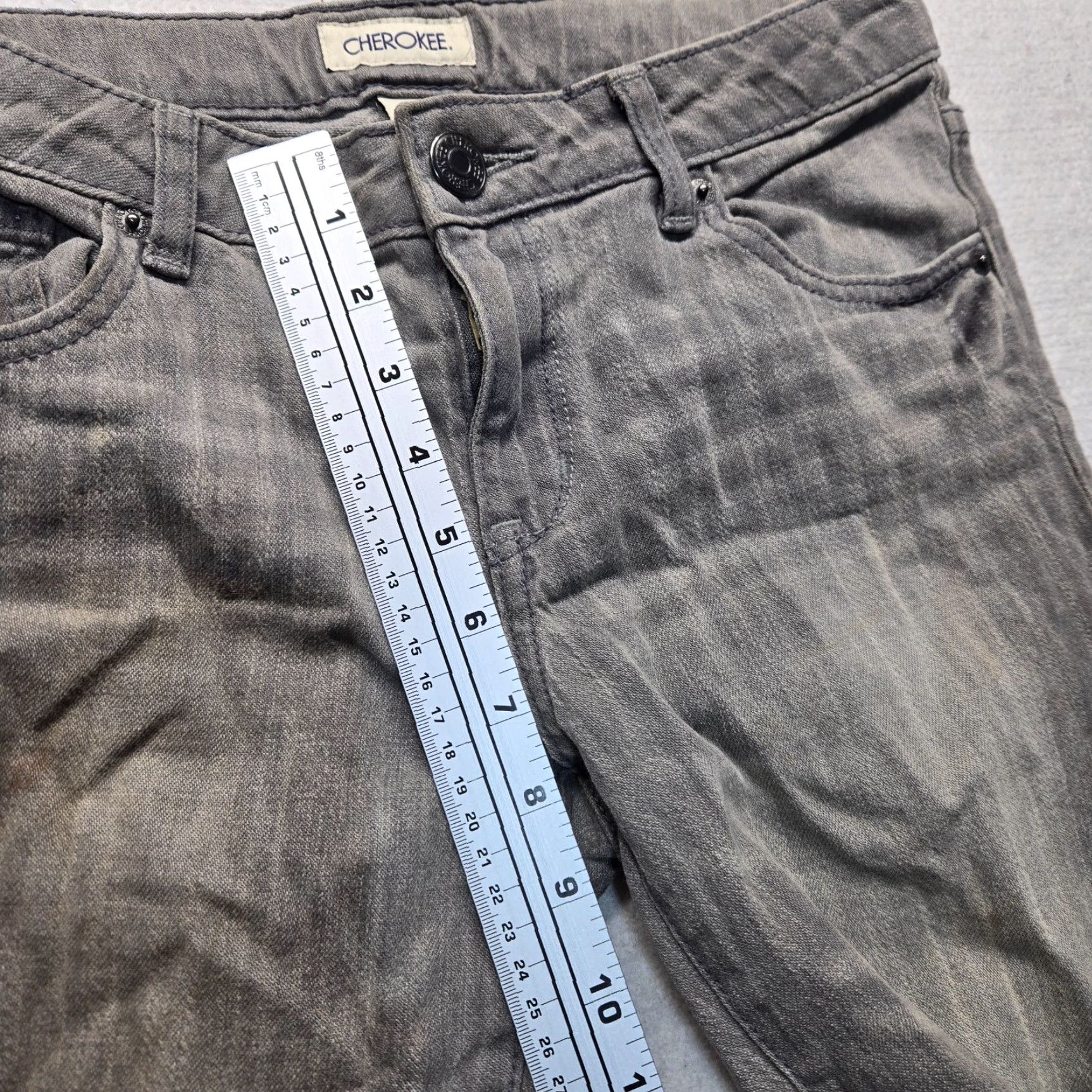 Cherokee Cherokee Jeans Black Denim Pants Button Zip Front Pockets Adult Women's 14 Regular Size 14 Cherokee Jeans Black Denim Pants With Pockets Womens 14 Size 36" / US 14 / IT 50 - 5 Thumbnail
