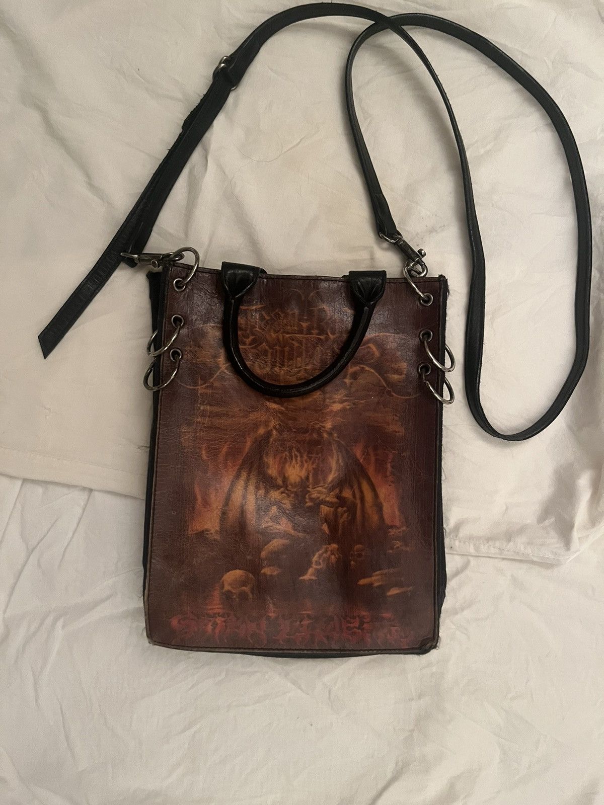 Jean Paul Gaultier SS2001 Satanic Gargoyle print cross body Bag Size ONE SIZE - 1 Thumbnail