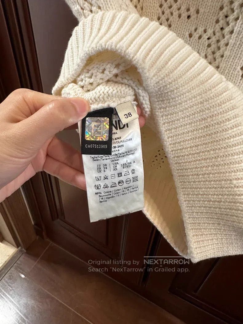 Fendi Fendi White knit short-sleeve Size XXS / US 00 / IT 34 - 4 Thumbnail
