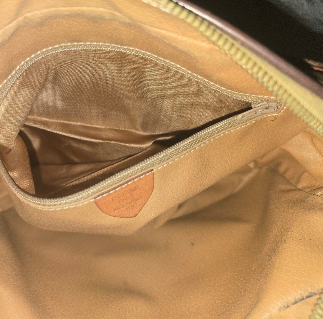 Celine Authentic Vintage Celine Brown Leather Macadam Crossbody Size ONE SIZE - 10 Thumbnail