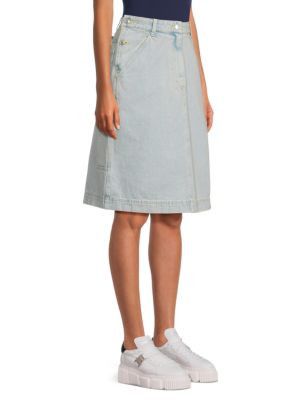 Kenzo o1y1025 Denim Mini Skirt in Sky Blue Size 24" / US 00 / IT 34 - 3 Thumbnail