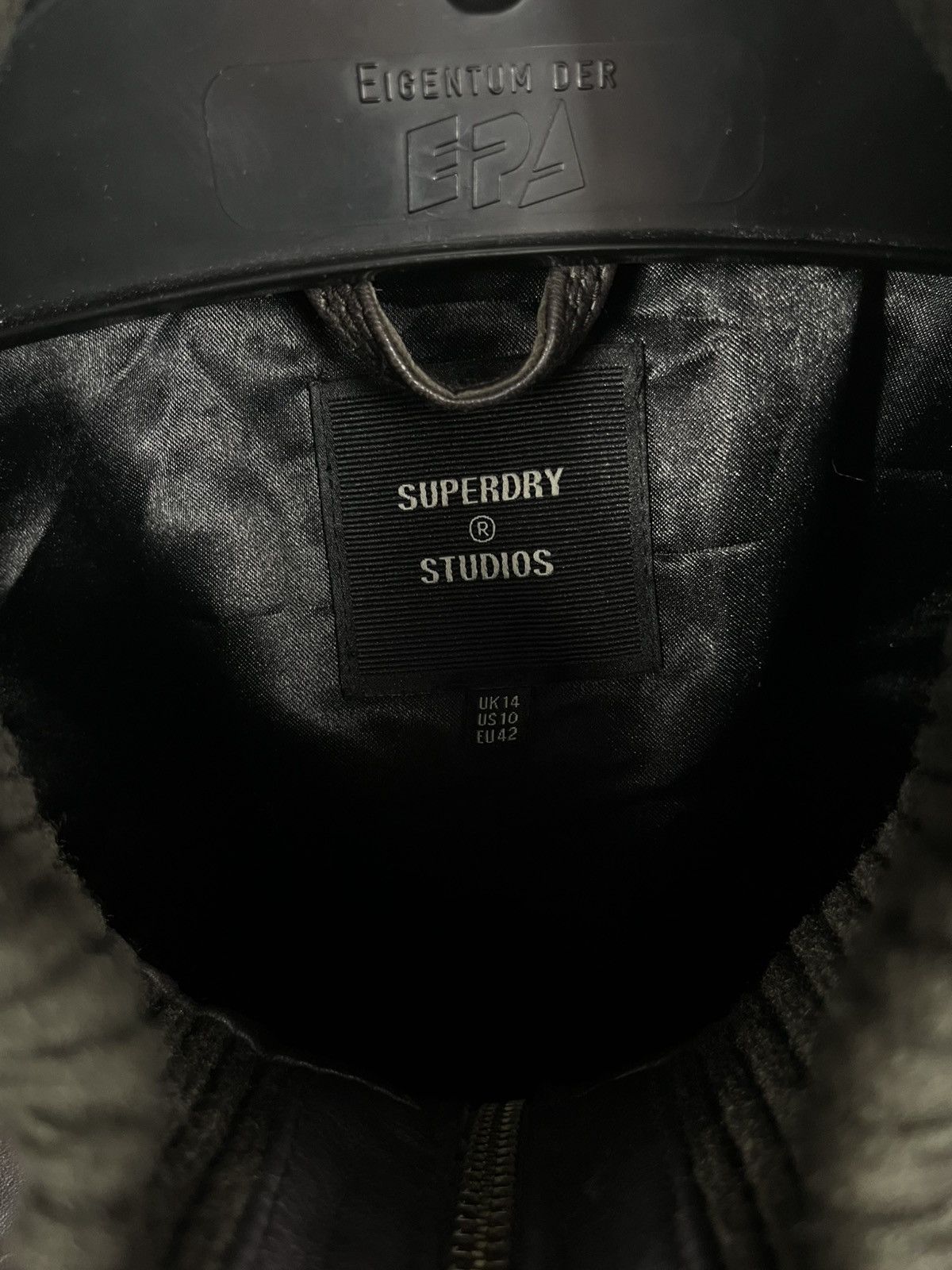 Superdry Superdry Studios Lamb Leather Bomber Jacket Rib Biker EU42 Size M / US 6-8 / IT 42-44 - 5 Thumbnail