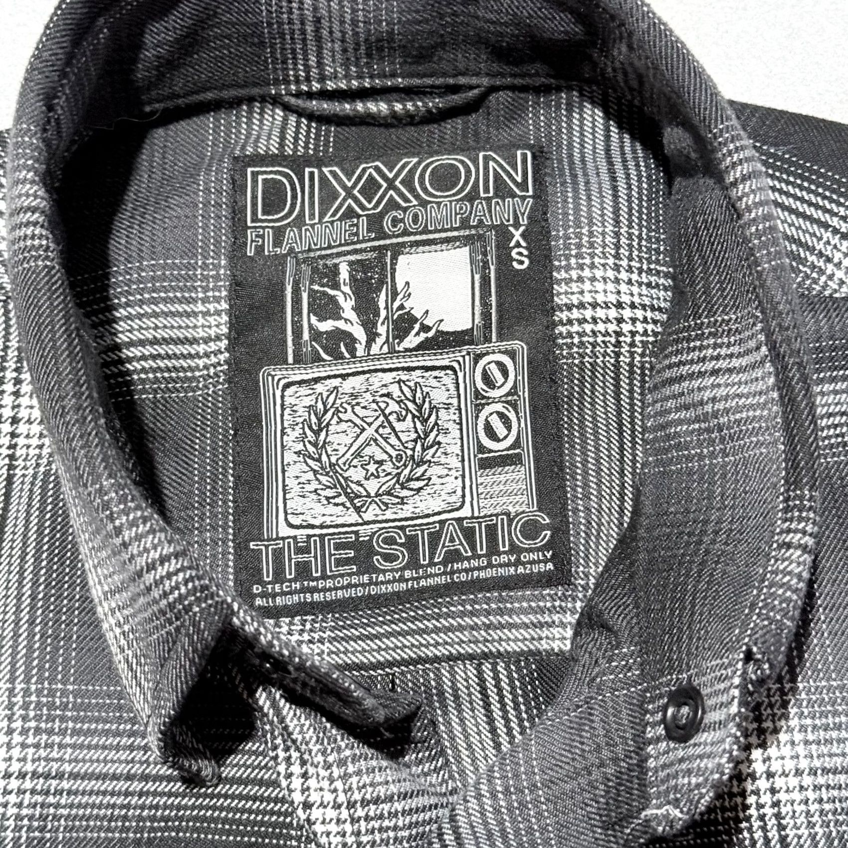 Vintage Dixxon Flannel Company The Static Shirt Men's Black Gray Plaid Pearl Snap XS Shirt Men Black Gray Plaid Snap XS Size US XS / EU 42 / 0 - 5 Thumbnail