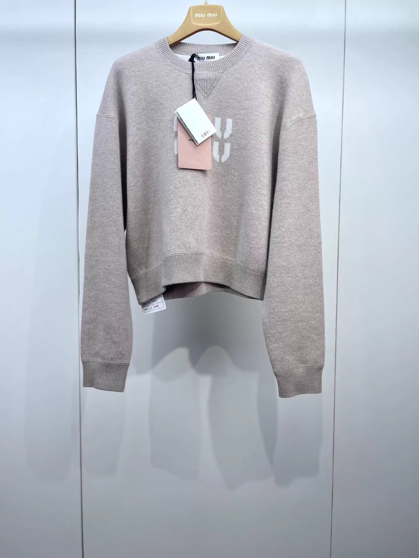 Miu Miu MIU MIU Jacquard Logo Knit Sweater Women's 38 Size XS / US 0-2 / IT 36-38 - 1 Thumbnail