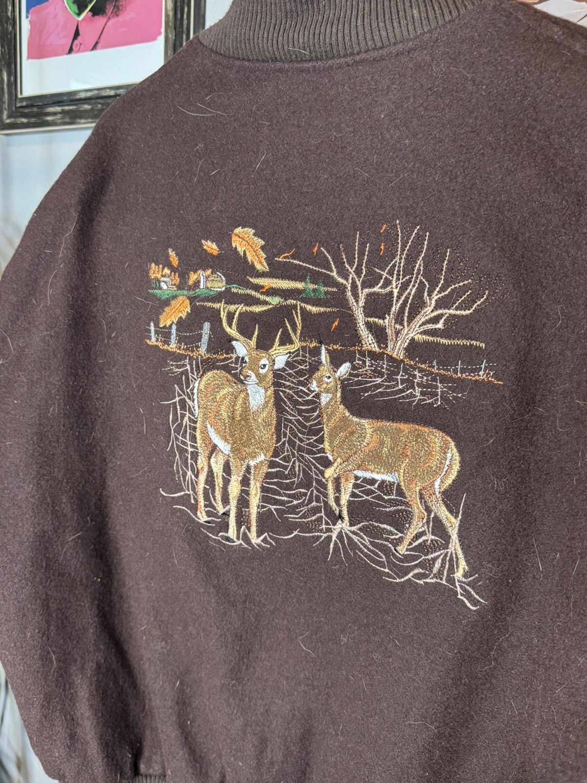 Vintage Vintage White Tail Deer Bomber Jacket Size US XL / EU 56 / 4 - 3 Thumbnail