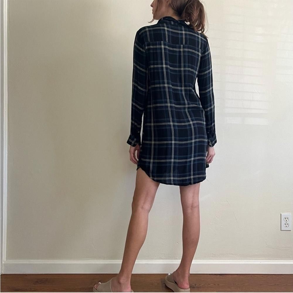 Designer Obey 89 xxs plaid tunic dress button up Size XXS / US 00 / IT 34 - 3 Thumbnail