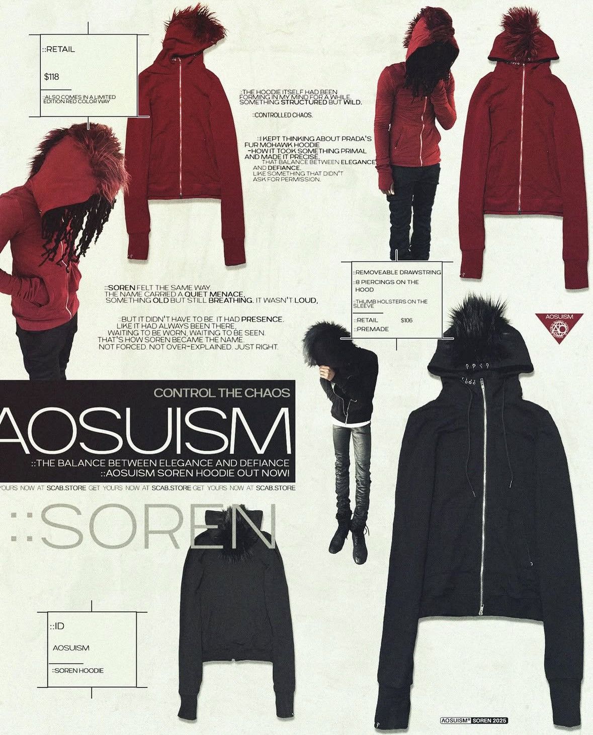 Designer Aosuism Soren Hoodie Size US M / EU 48-50 / 2 - 15 Thumbnail