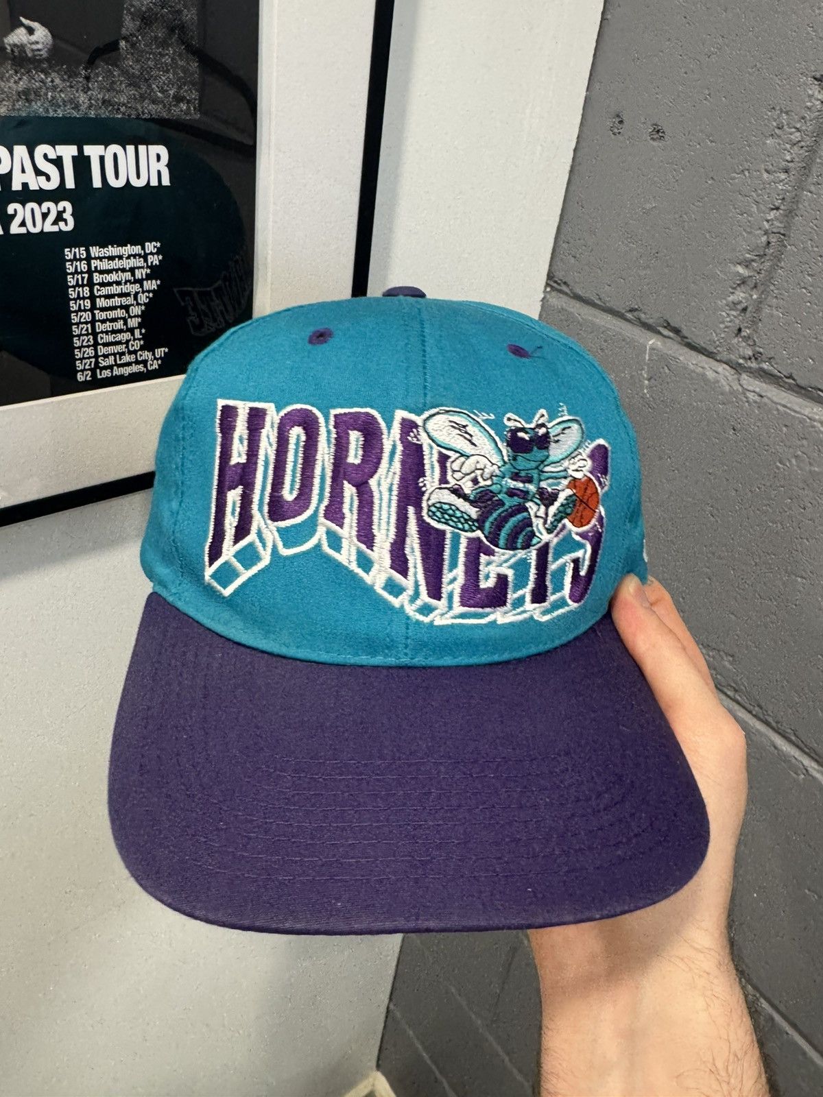 NBA Vintage 90s Charlotte Hornets Wave Logo Snapback Size ONE SIZE - 2 Thumbnail