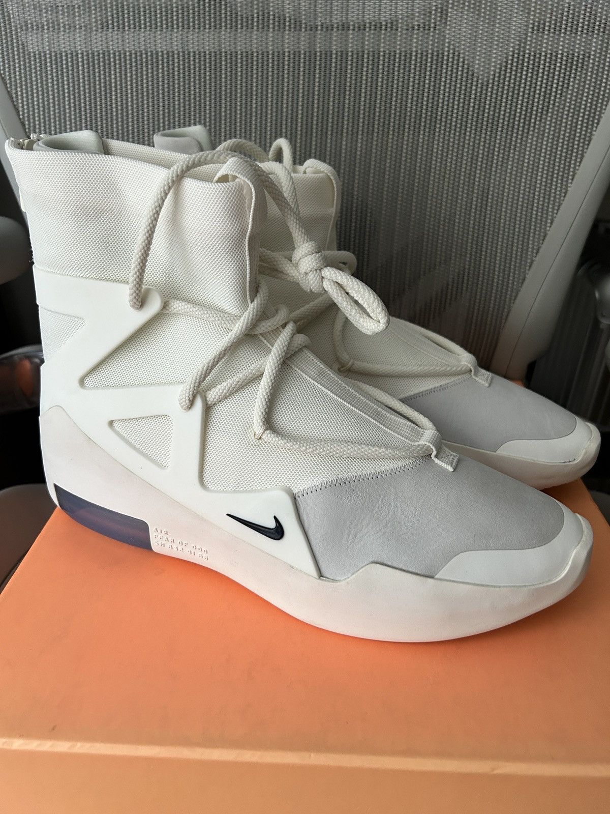 Nike Size 9- Nike Air Fear of God 1 sail black | Grailed