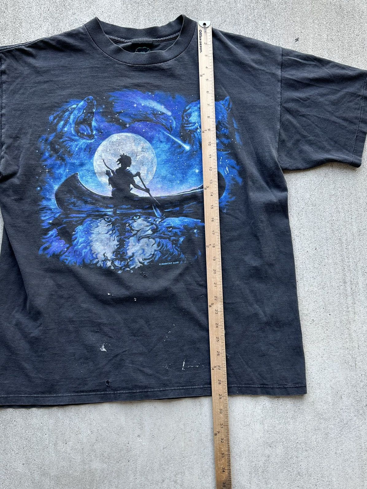 Habitat × Vintage Vintage Animal Tee Shirt Habitat Indian Native Eagle USA Size US XL / EU 56 / 4 - 9 Thumbnail