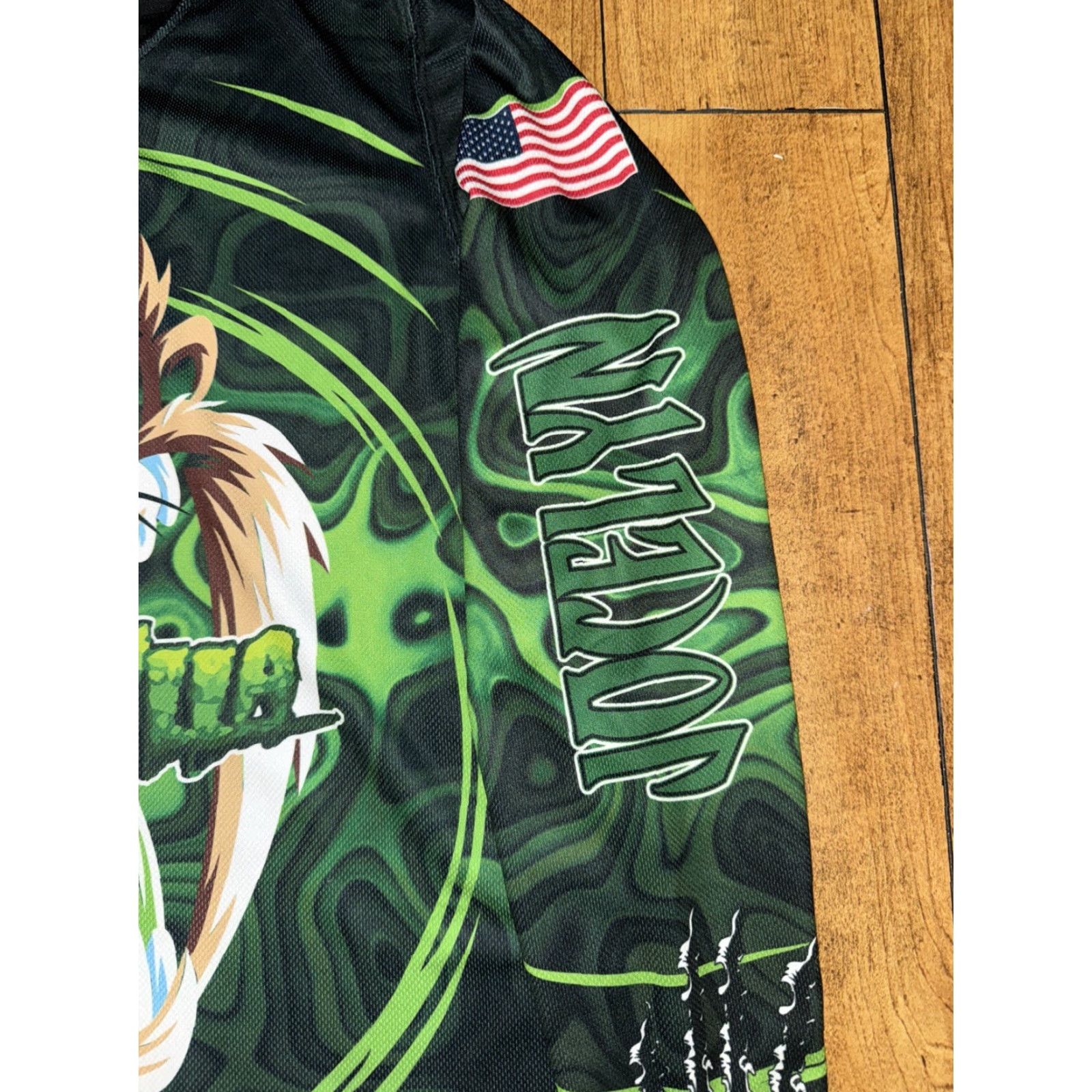 Vintage Off Roading Motorcross Long Sleeve Shirt Unbranded Unisex Adults S Black Tazmanian Devil Green 19x25 Size US S / EU 44-46 / 1 - 4 Thumbnail