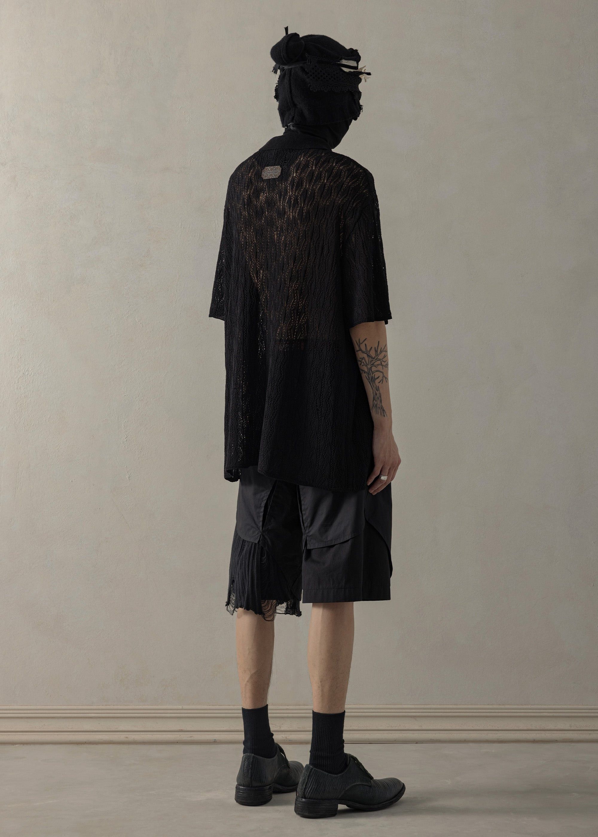 Yohji Yamamoto Professor.e - 24SS Knit Short Shirt Blouse Size US M / EU 48-50 / 2 - 4 Thumbnail