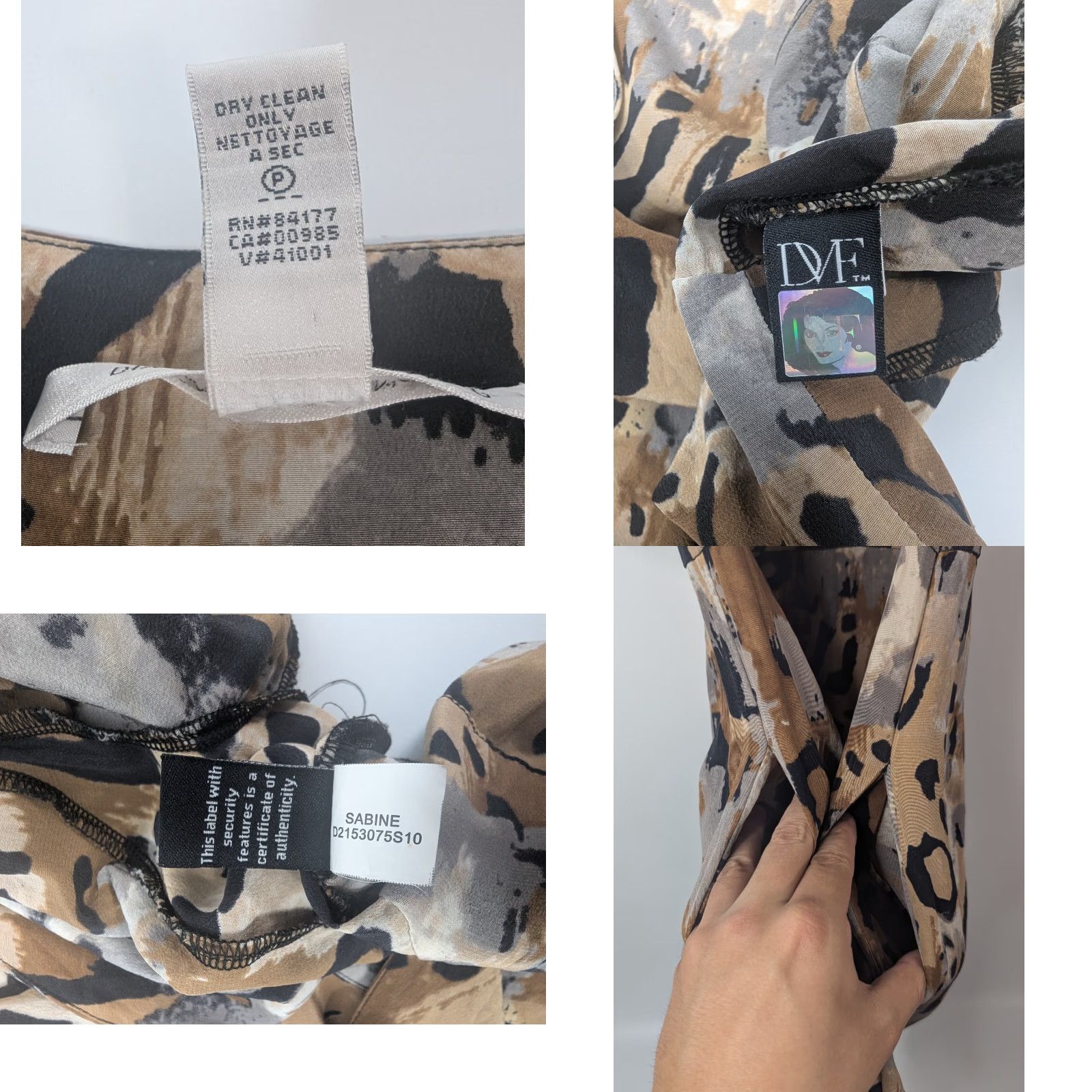 Diane von Furstenberg Diane von Furstenberg Sabine Silk Dress Animal Print Sheath Short Sleeve Size 4 Multicolor Leopard Dress Womens Size 27" / US 4 / IT 40 - 8 Thumbnail