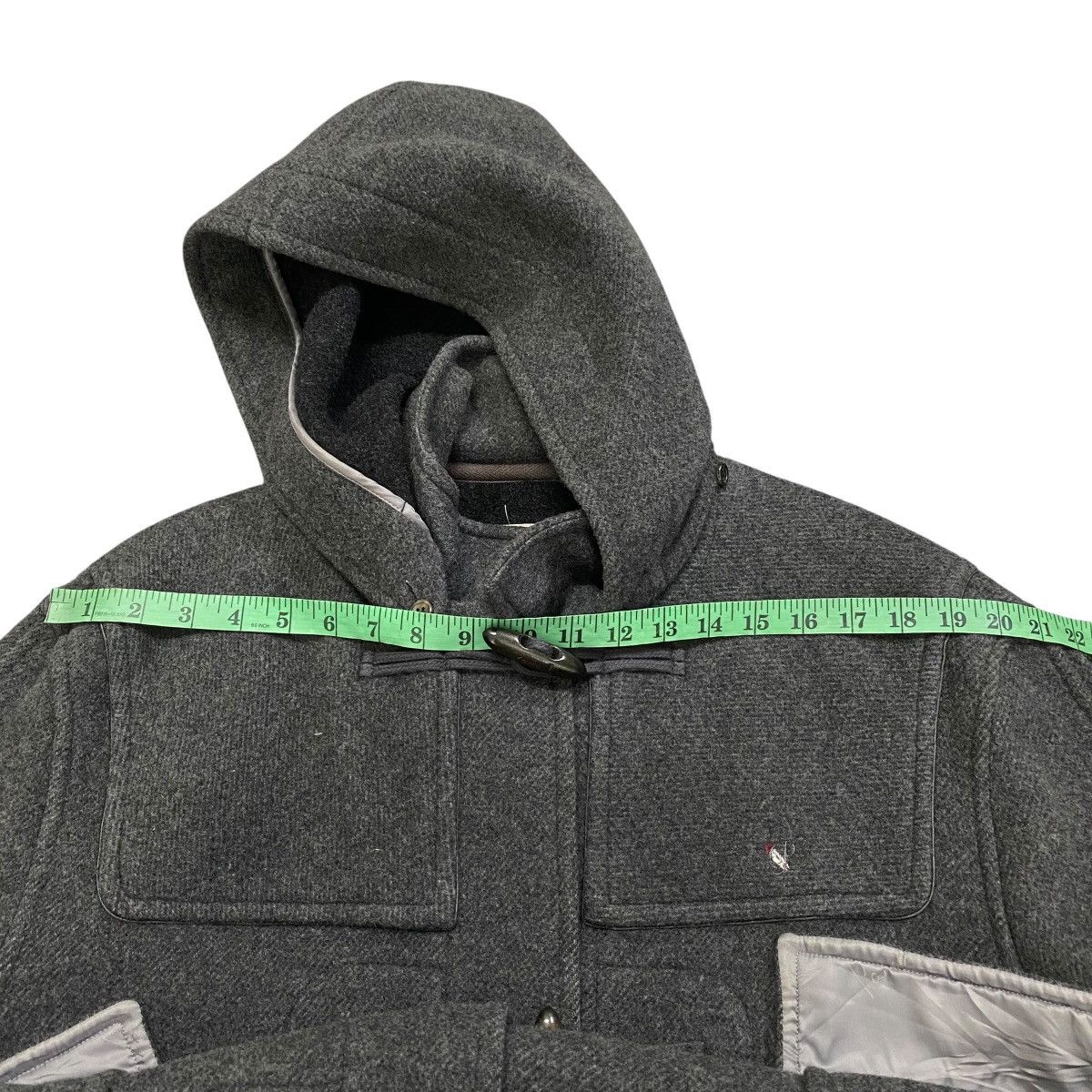 Japanese Brand Vintage Papas Duffle Coat Wool Hoodie Toggle Button Jacket Size US L / EU 52-54 / 3 - 17 Thumbnail