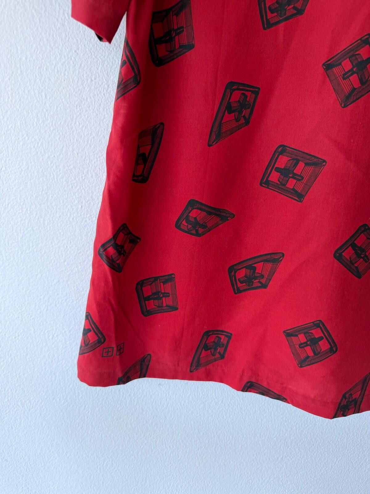 Ksubi new ksubi medium m short sleeve resort shirt 3d logo red Size US M / EU 48-50 / 2 - 7 Thumbnail