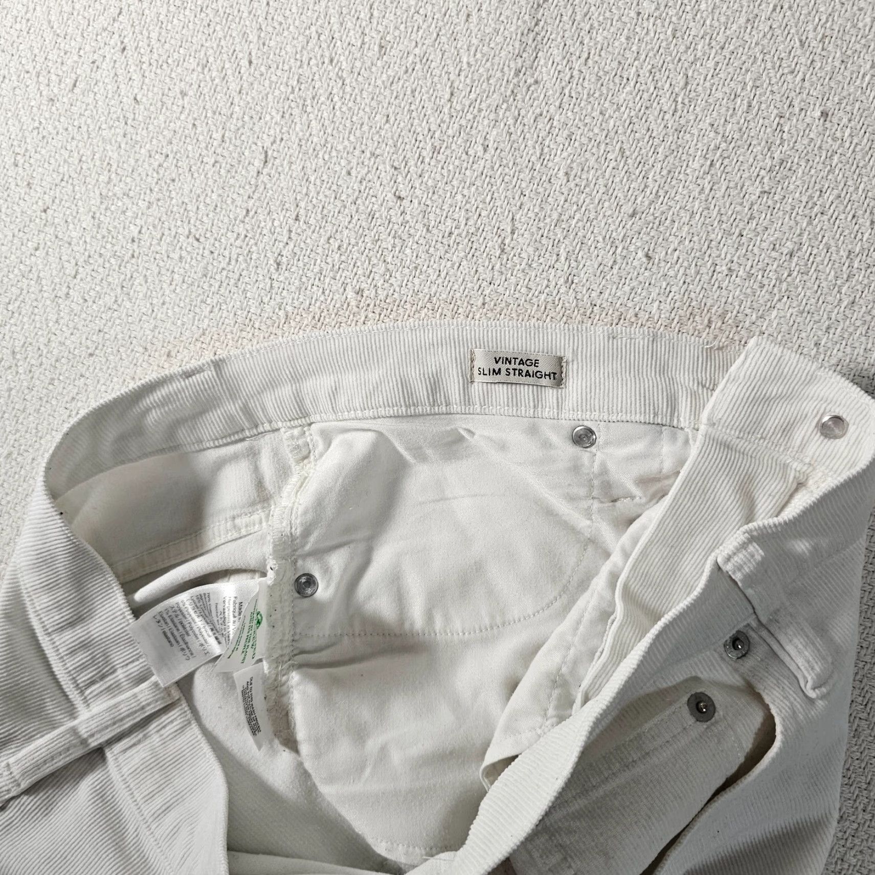 J.Crew J. Crew Vintage Slim Straight Leg Corduroy Pants White 30 Womens Jeans Size 30" / US 8 / IT 44 - 4 Thumbnail