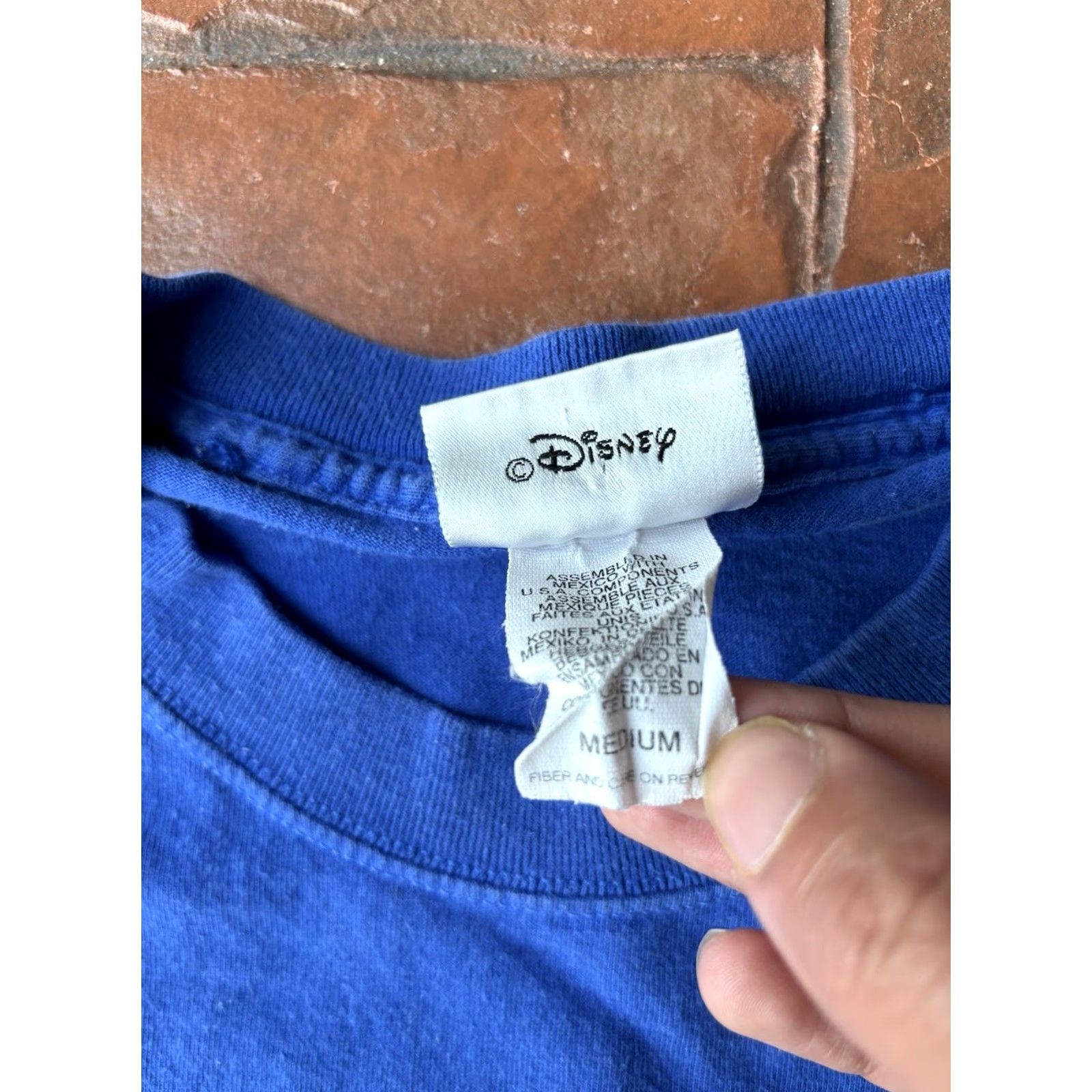 Disney VINTAGE Winnie The Pooh Walt Disney World T-Shirt Disney 90s Men Medium Blue Crew Neck Short Sleeve Shirt Size US M / EU 48-50 / 2 - 3 Thumbnail