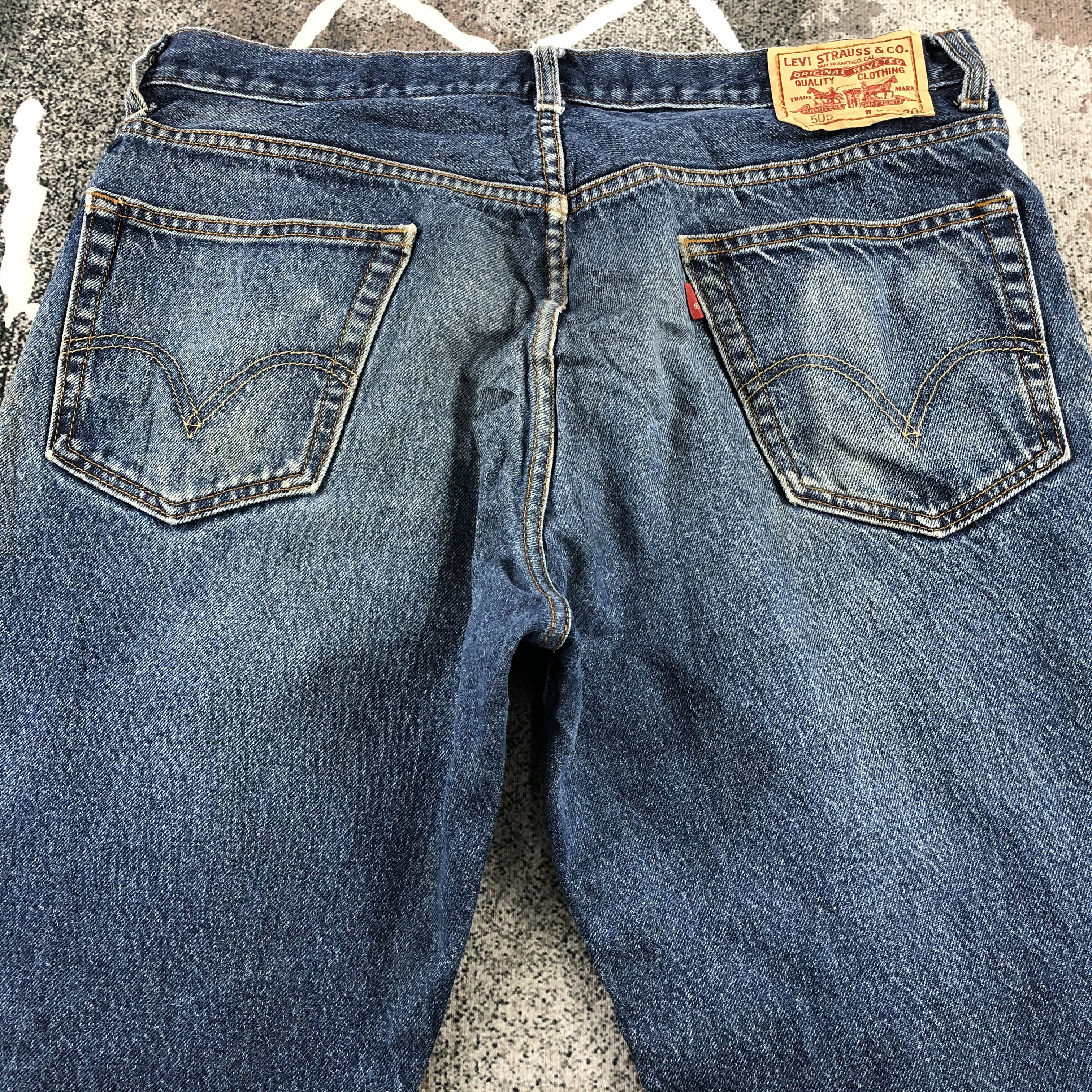 Vintage Levi's 505 Jeans Faded Blue Denim KJ1100