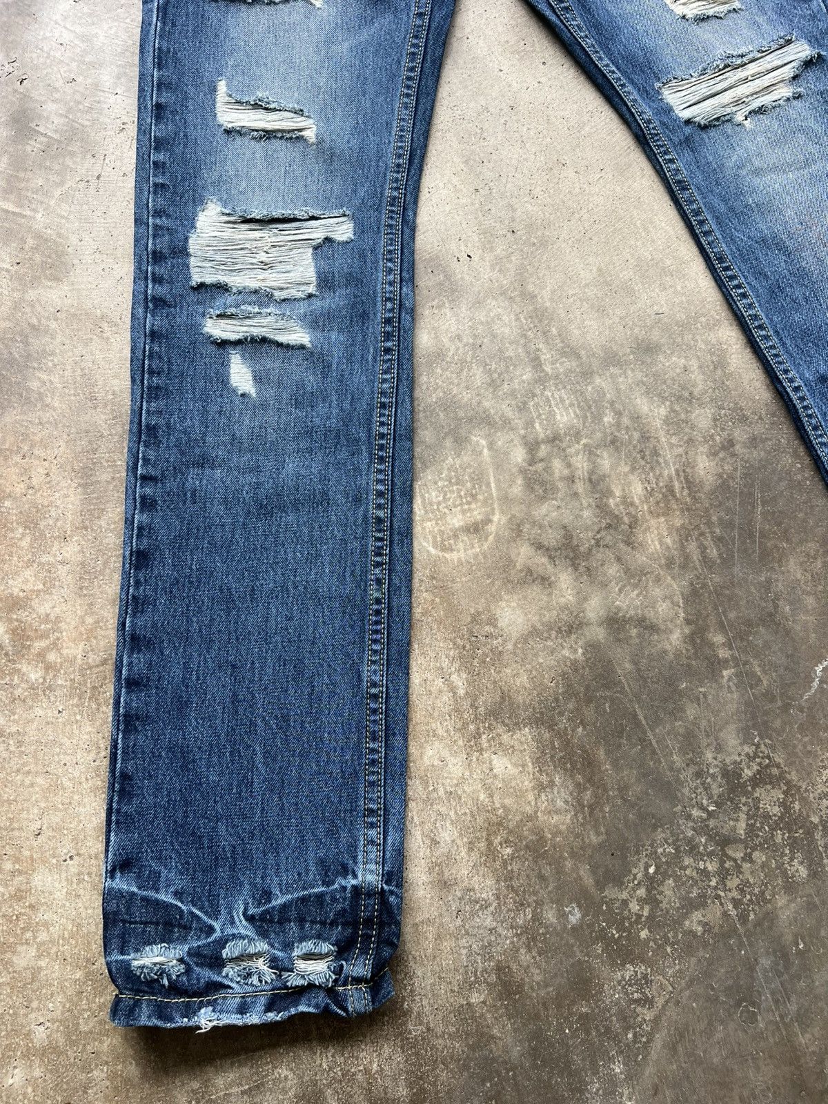 Hysteric Glamour Hysteric Glamour Fade Studded Punk Distressed Jeans Size US 30 / EU 46 - 6 Thumbnail