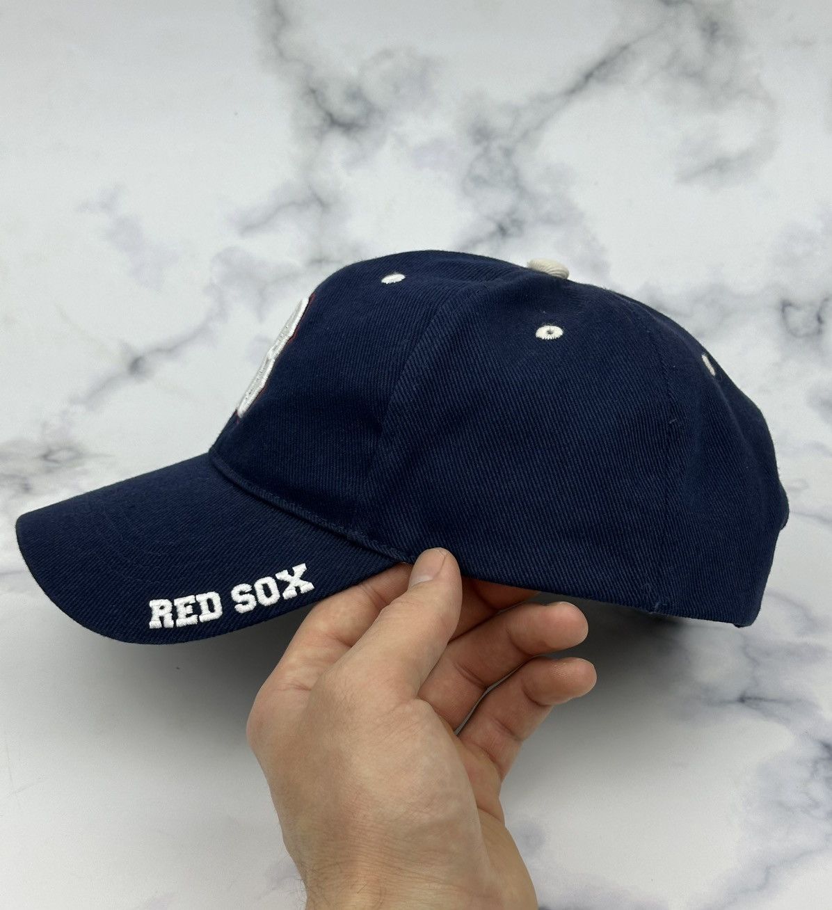 New Era Boston Red Sox MLB Hat Fan Favorite Navy Blue Baseball Cap Size ONE SIZE - 4 Thumbnail