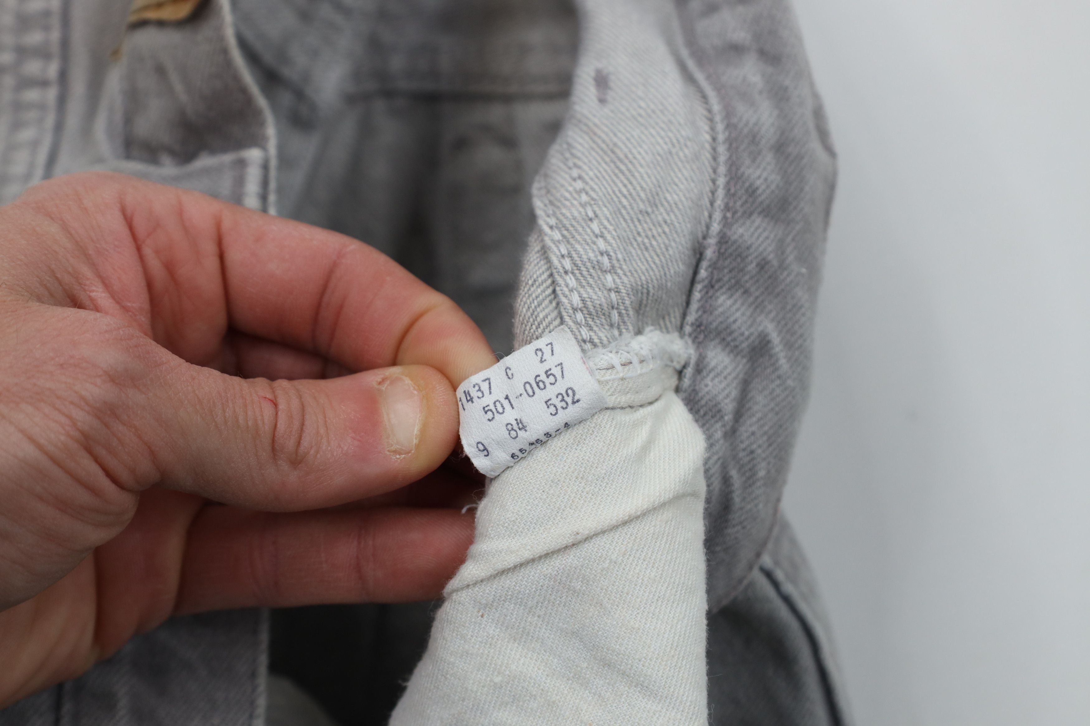 Levi's Vintage 80s Levis 501xx Button Fly Original Jeans Gray USA Size US 29 - 9 Thumbnail