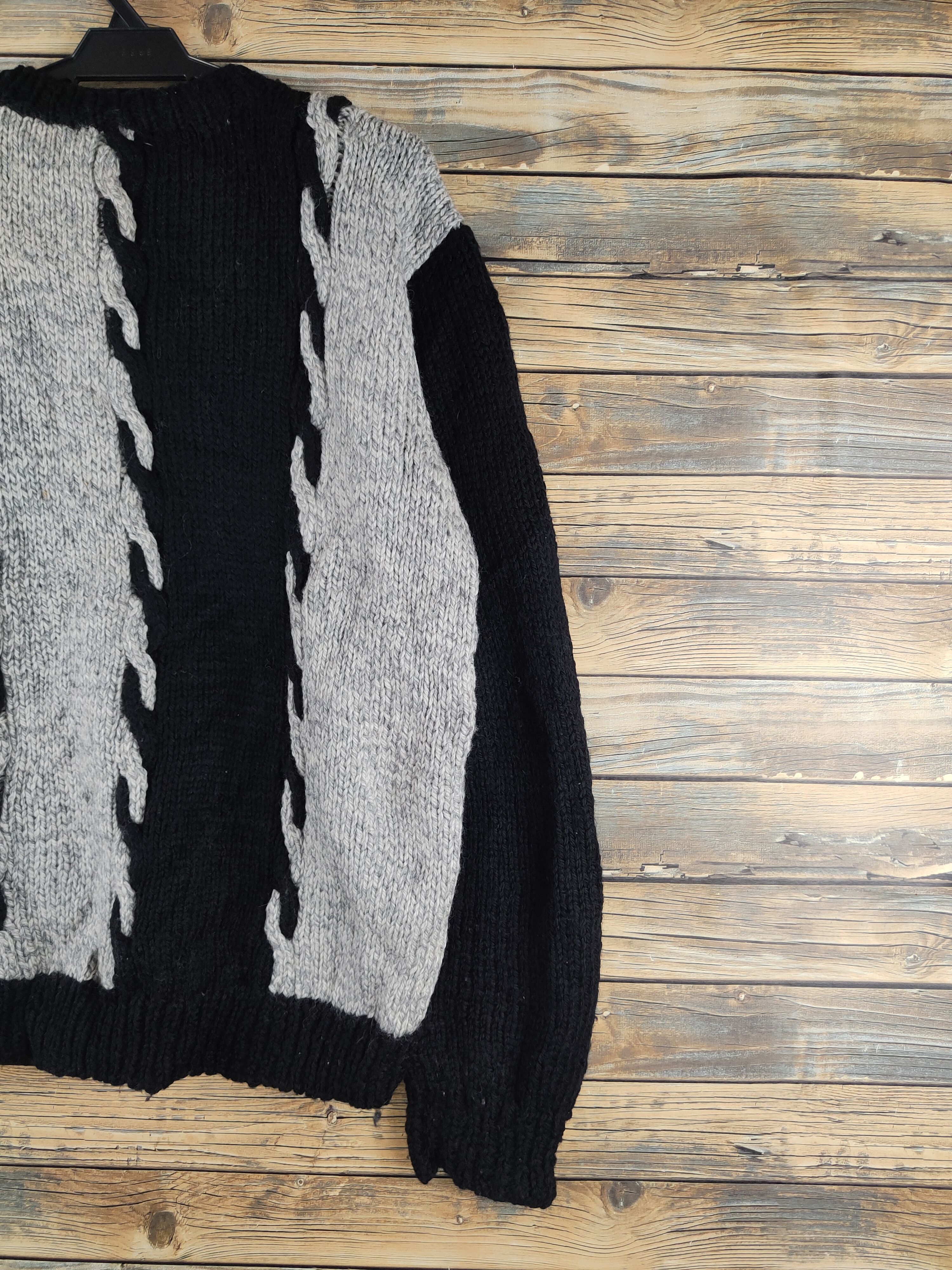 Japanese Brand DL Japanese Brand Black Gray Knitwear Sweatshirts #46-435 Size US L / EU 52-54 / 3 - 9 Thumbnail