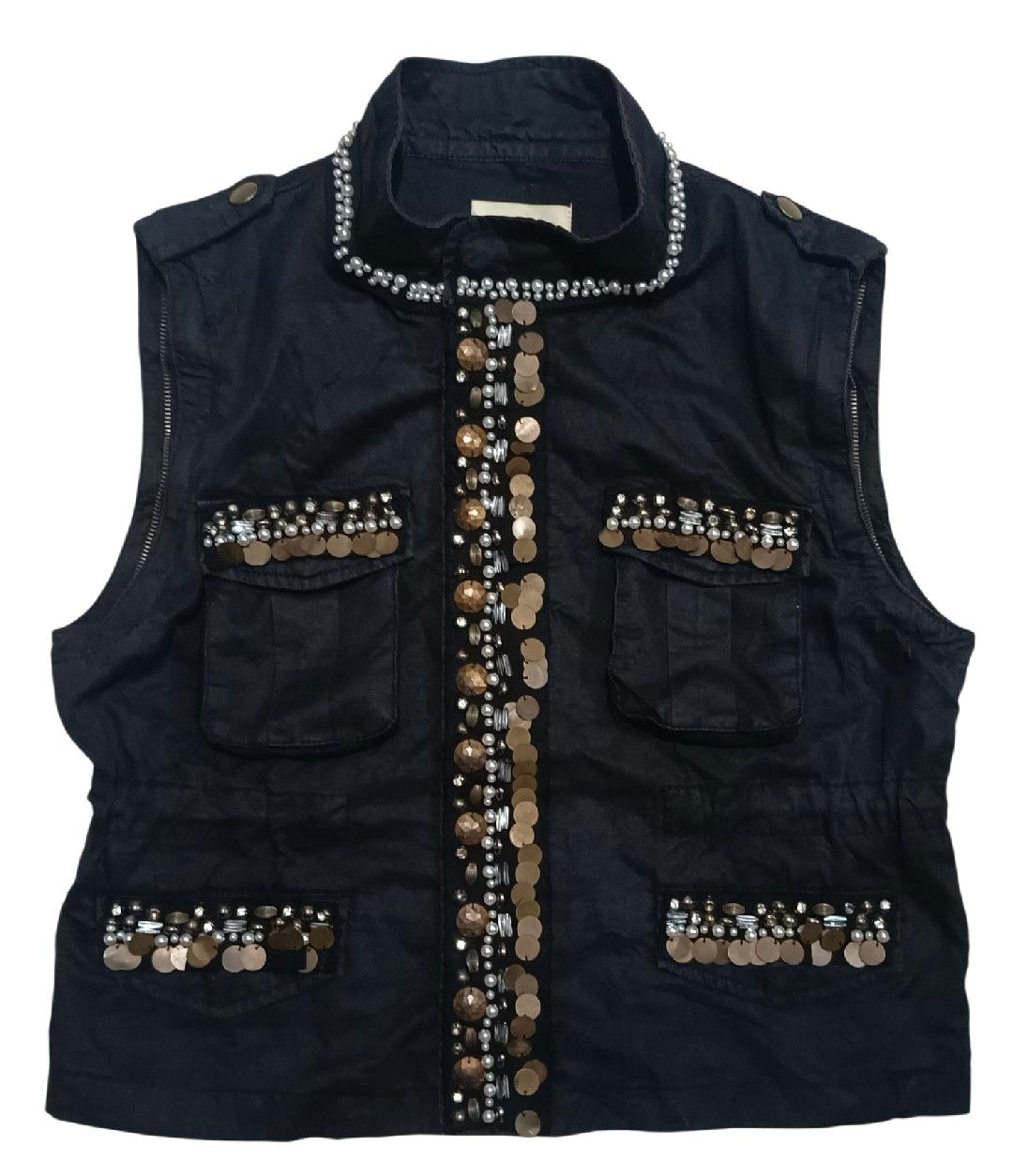 14th Addiction Jet Lag Drive Nolia Sequin Embellished in Champagne Dust Size M / US 6-8 / IT 42-44 - 2 Thumbnail
