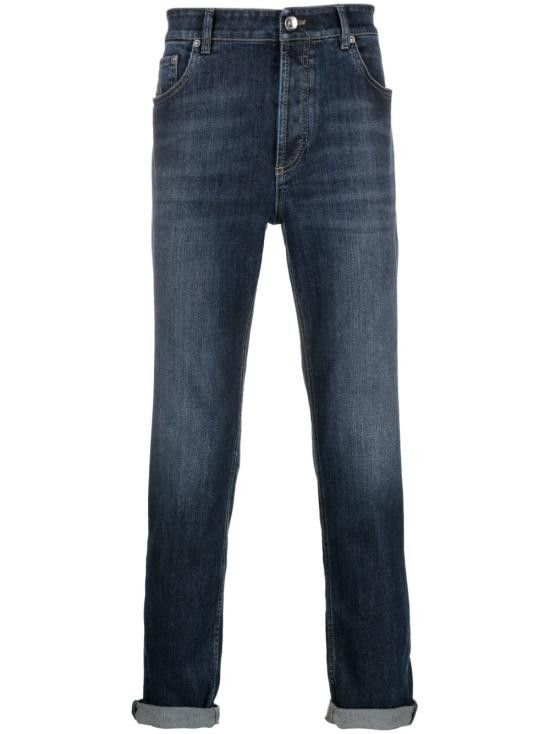 Brunello Cucinelli BRUNELLO CUCINELLI Men Denim Pants M283PD3210 C1468 Blue Size US 44 / EU 60 - 1 Thumbnail
