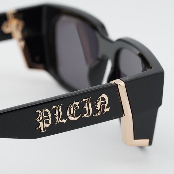 Philipp Plein Philipp Plein SPP130M 0700 Sunglasses Black Square Frame Size ONE SIZE - 7 Thumbnail