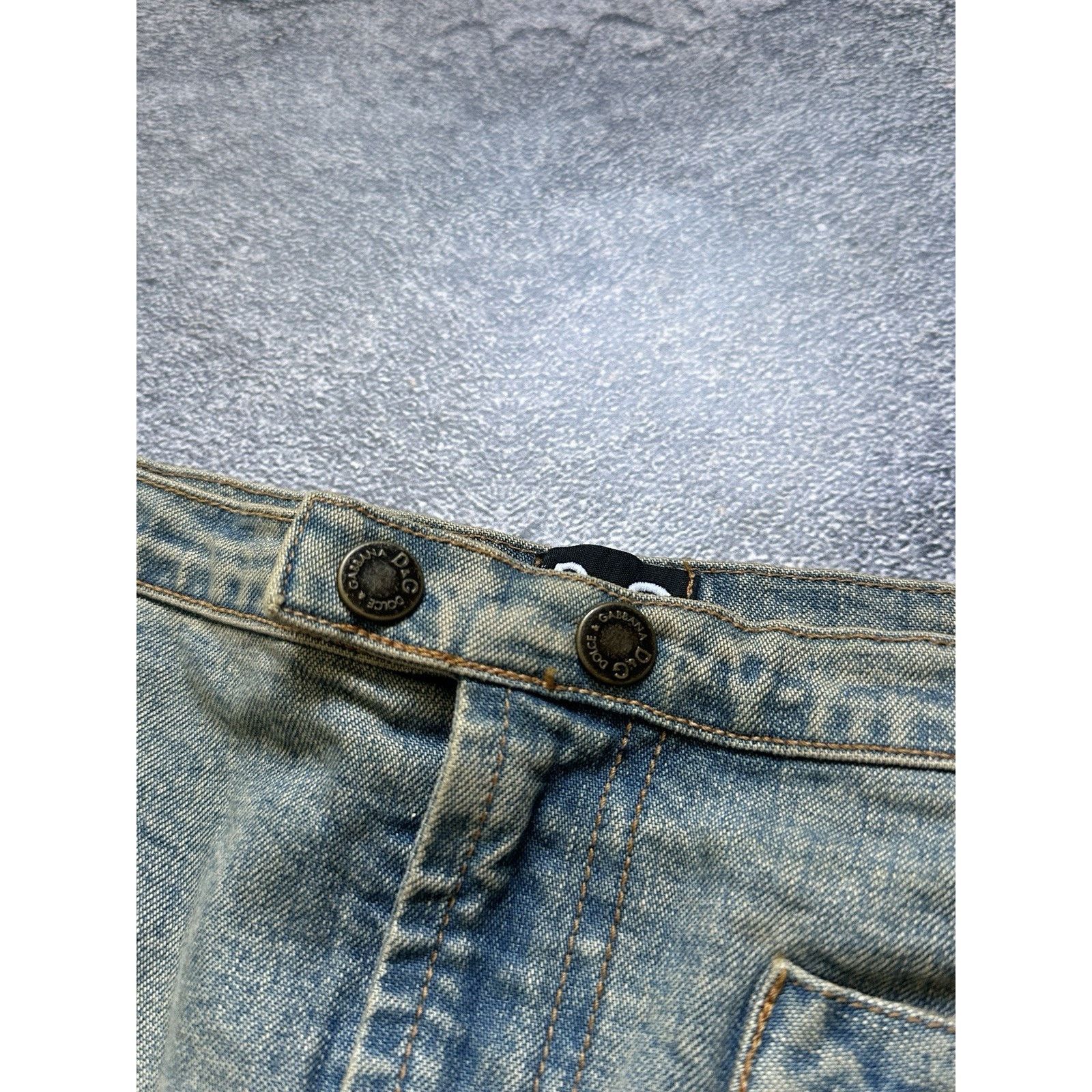 Dolce & Gabbana Vintage 90’s Dolce & Gabbana Y2k Wash Denim Pocket Skirt Size 29" - 6 Thumbnail