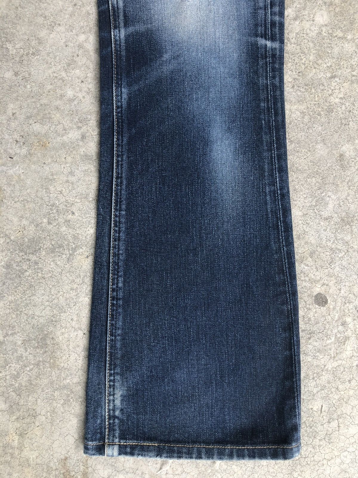 If Six Was Nine Japanese Lee Flared Jeans Distressed Denim Size US 33 - 6 Thumbnail