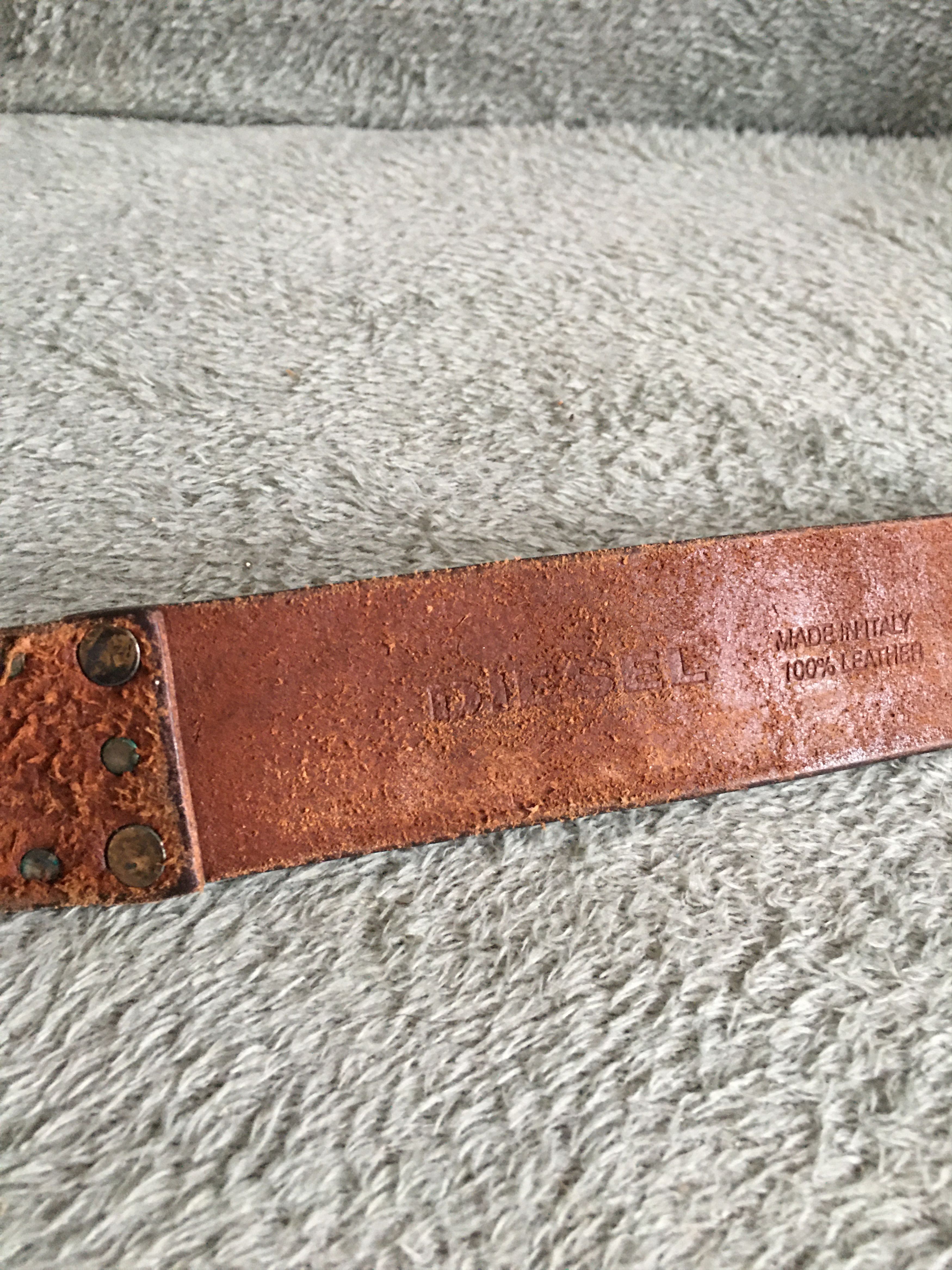 Diesel DIESEL Men's Belt Leather Studded Vintage US Size 90 Size 36 - 10 Thumbnail