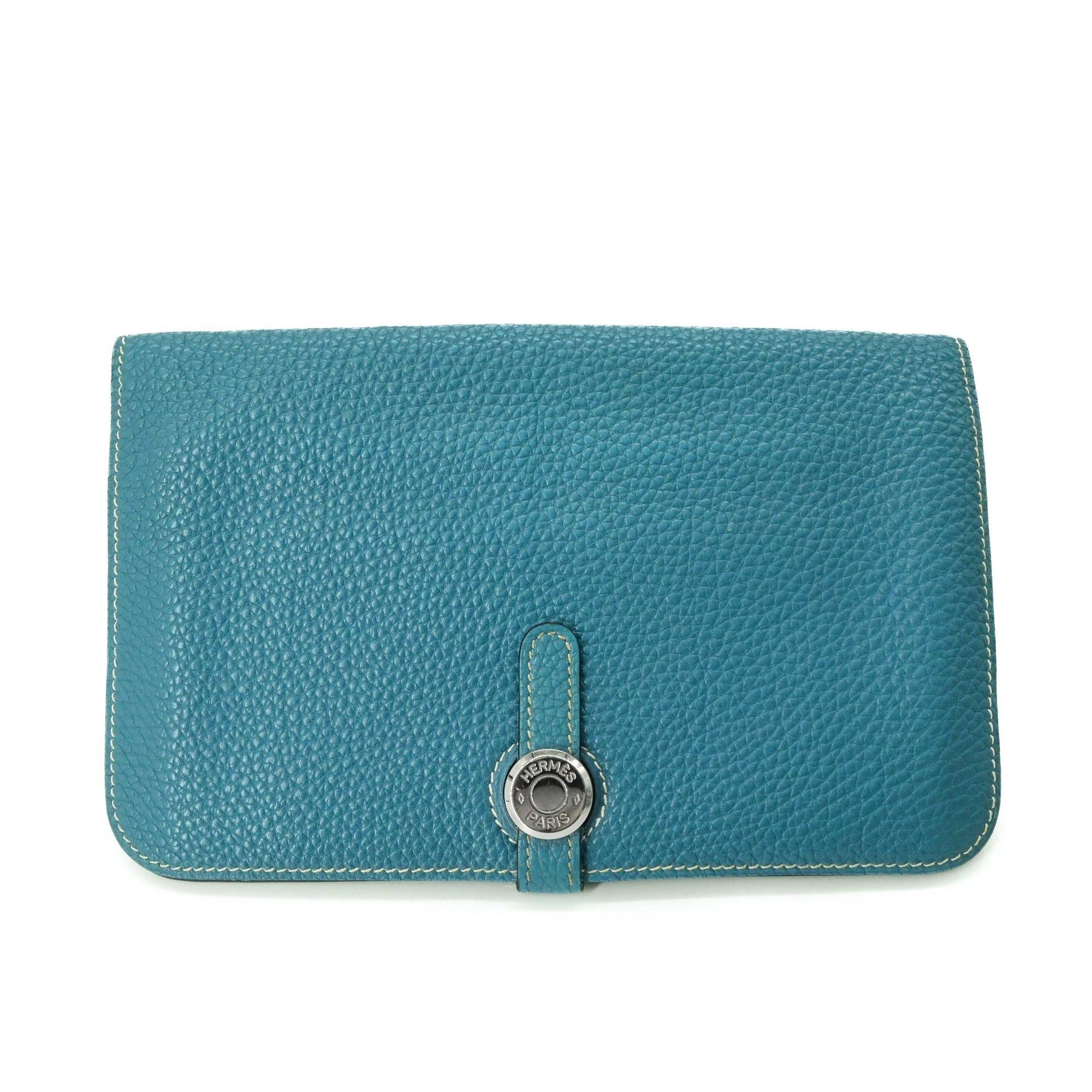 Hermes HERMES Dogon Duo GM Long Wallet, Togo Leather Bifold Blue Jean #□H Size ONE SIZE - 1 Thumbnail