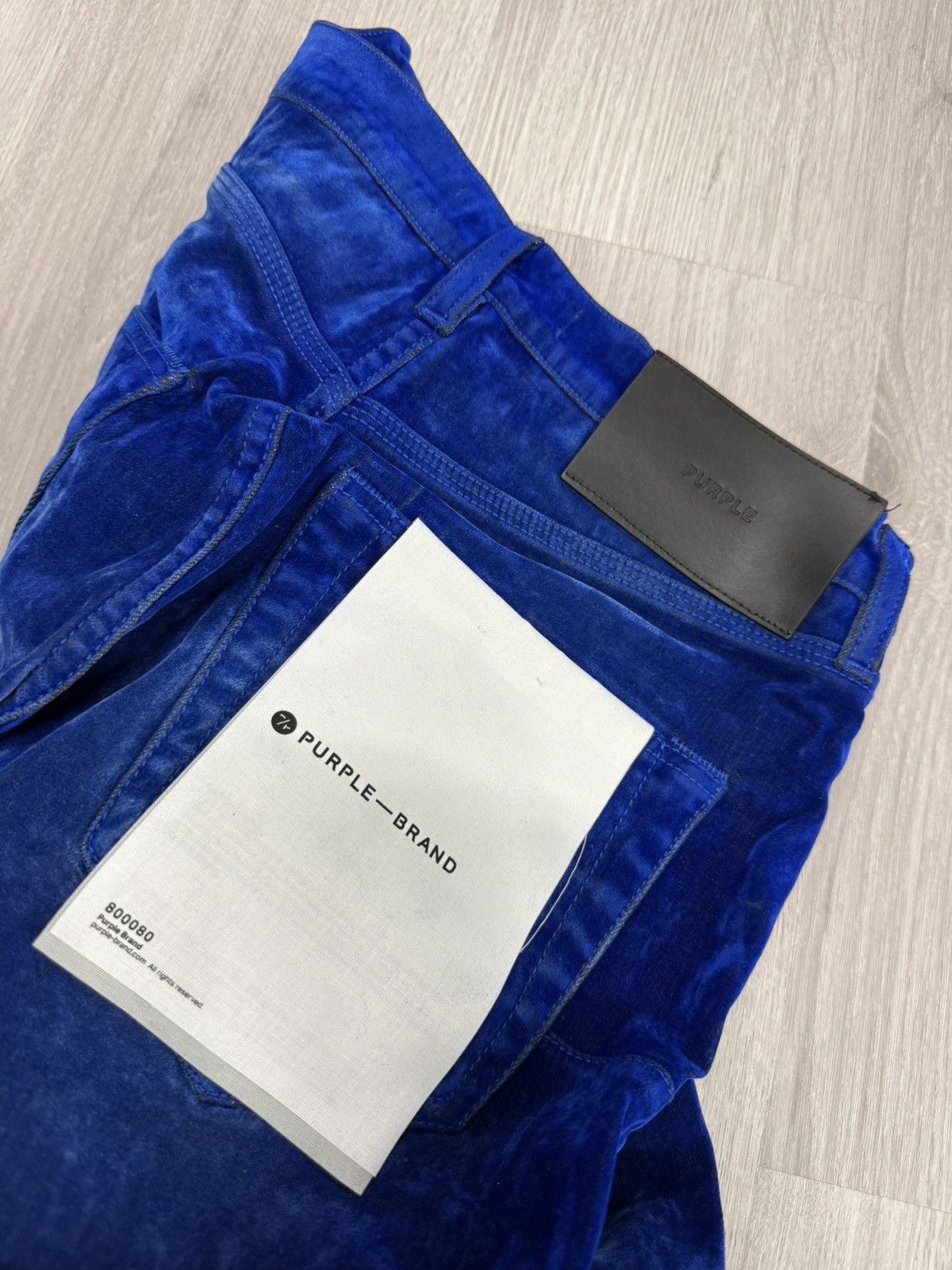 Purple Brand Blue Velour Jeans